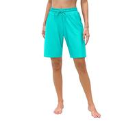 Charmo Women High Waisted Swim Board Shorts Quick Dry Swimming Bottoms UPF 50+ Beach Shorts with Pockets Aqua M