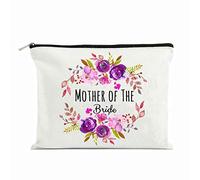 Charmoly Mother of The Bride Groom Gifts Makeup Bag Pouch Purse Tote for Mom Bridal Party Wedding Party from Daughter Son