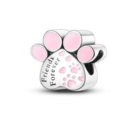 Charms for Bracelets and Necklaces Cute Cat Dog Elephant Animal Family Beads Dangle Pendants Jewelry Presents for Women Girls, the Little Girl and the Palette,