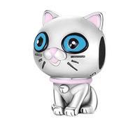 Charms for Bracelets and Necklaces Cute Cat Dog Elephant Animal Family Beads Dangle Pendants Jewelry Presents for Women Girls, the Little Girl and the Palette,