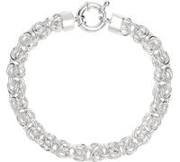 Charmsy 925 Sterling Silver Classic 925 Sterling Silver Byzantine Bracelet for Women | Classic Handmade Italian Byzantine Link Chain Bracelet Gift for Her 7 Inches