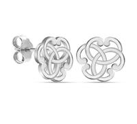 Charmsy 925 Sterling Silver Knot Earrings for Women | Italian Design Infinity Celtic Knot Stud Earrings | Interlocking Celtic Knot Stud Earrings 10MM