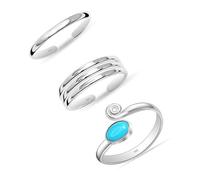 Charmsy 925 Sterling Silver Toe Rings for Women | Minimalist Open Adjustable Toe-Rings Band | Women's Cuff Toe Ring Summer Beach Foot Jewelry