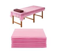 Charmyth 20Pcs Disposable Bed Sheets, 180 x 80 cm Massage Bed Cover Sheet Soft Non-Woven Fabric for Massgae Table Beauty Lash Bed Pink