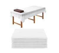 Charmyth 20Pcs Disposable Bed Sheets, 180 x 80 cm Massage Bed Cover Sheet Soft Non-Woven Fabric for Massgae Table Beauty Lash Bed White