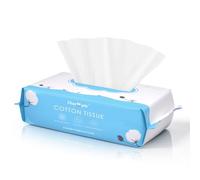 Charmyth Disposable Face Towel 80 Count for Travel Makeup, USA Cotton Dry Wipes for Adults Baby, Soft unscented Face Cleansing Wipes for Sensitive Skin