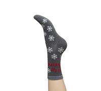 CHARNOS Women's Let it Snow Sock Grey Mix One Size, Regular
