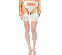 Charnos Women's 1PP 10 Denier Bridal Lace Stockings Plain 10 DEN Hold - up Stockings, Off-White (Ivory 207), Small (Manufacturer Size:Small)