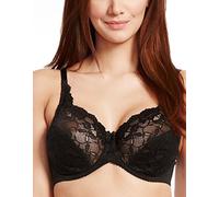 CHARNOS Womens Rosalind Full Cup Bra Size 36E in Black Polyamide 20% Cotton 12% Elastane Exclusive of Trimming and Bust Lining Non-Padded Underwired