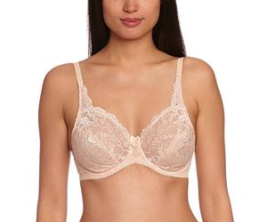 CHARNOS Womens Rosalind Full Cup Bra Size 36E in Ivory Polyamide 20% Cotton 12% Elastane Exclusive of Trimming and Bust Lining Non-Padded Underwired