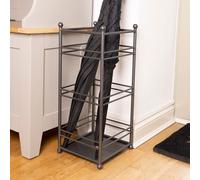 Charnwood Iron Umbrella Stand with Drainage Hole Space Saving Inside/Outside Use Charles Bentley Black One Size