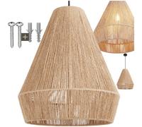 Pendant Light Ceiling Lights Home Lamp Fitting Kitchen Bedroom Jute Modern