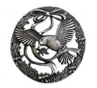 Charnwood Perforated Pewter Lid - Bird & Bow Design for Woodturning