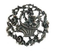 Charnwood Perforated Pewter Lid - Flower Basket Design for Woodturning