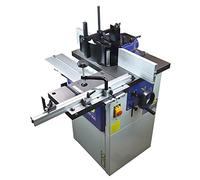 CHARNWOOD W030P Woodworking Spindle Moulder with Cutter Block & Drum Sanding Kit, 1/2" Routing Collet Included, 4 Speeds, Cast Iron Main Table & Tenoning Table