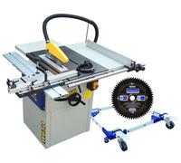 Charnwood W650P 10” Table Saw with Wheel Kit and Low Noise Blade