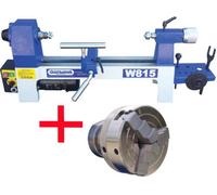 Charnwood W815P Variable Speed Mini Woodturning Lathe With 3 Jaw Chuck