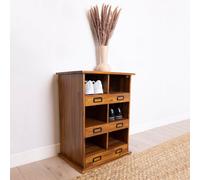 Charnwood Wooden Shoe and Boot Locker Free Standing Acacia Wood Body 11kg Charles Bentley Brown One Size