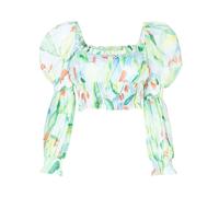 Charo Ruiz Ibiza cropped Brisa blouse - Blue XS