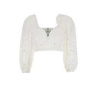 Charo Ruiz Ibiza eyelet detail crop blouse - White S-M-L