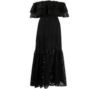 Charo Ruiz Ibiza Isabella broderie anglaise midi dress - Black XS