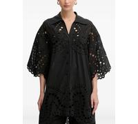 Charo Ruiz Ibiza Tao eyelet blouse - Black XS-S-M-L