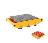 Charocean 15T Moving Dolly Trolley Heavy Duty Dolly Trolley on Wheels, Car Dollies Skates, 360° Rotating Disc, PU Wheels, Furniture Dollies for Moving Large Furniture & Equipment (Yellow, 15T)