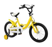 Charocean 16 Inch Kids Bike with Stabilisers, Kids Cycle with Mudguards, Childrens Bicycle with Double Brake, Bikes For Kids, Boys & Girls Bike age 5-8 (Yellow)