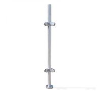 Charocean 316 Stainless Steel Glass Balustrade Posts Balustrade Glass Balustrade Kit for 8-12mm Glass, 110cm Stainless Steel Balustrade Post for Garden, Pool and Balcony (Corner Post)