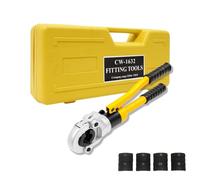 Charocean Hydraulic Crimping Tool Kit 8 Ton with 4 Dies, Ø 16-32mm | 360° Rotating Crimp Tool Head | Press Tool Plumbing for PEX, PB & AL-Pipes | Pro Plumbing Tools for UK Plumbers Tools