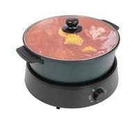 Charocean Multicooker Pot - Electric Frying Pan Non Stick with Lid, 4l Hotpot Pot Electric Skillet Electric Pans for Cooking, Electric Cooking Pan for 2-5 People (Green)