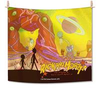 Charon Rick and Morty Anime Wall Tapestry for Bedroom, Space Tapestry for Adult, Cool Humour and Imagine Aesthetic, Hippie Room Decor Hanging Art for Girl Boys, Photo backdrop Picnic Mat (Yellow)