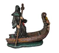 Charon Underworld Ferryman Greek Mythology Luminous Resin Statue Death Boat Passenger Garden Ornaments Halloween Haunted House Decoration Accessories