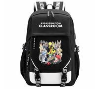 Charous Anime Assassination Classroom Cartoon Print Backpack Oxford Cloth School College Bag for Manga Fans Cosplay Gift