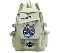 Charous Anime BLUE LOCK Cartoon Print Nylon Backpack,Large Capacity School College Bag for Manga BLUE LOCK Fans Cosplay