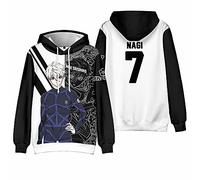 Charous Anime BLUE LOCK Cosplay NAGI SEISHIRO Hoodie,Unisex 3D Printing Sweatshirt for Manga Cosplay or Gift
