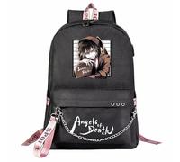 Charous Anime Game Angels of Death Oxford Cloth Waterproof Backpack School College Bag for Manga Zack Ray Fans Cosplay
