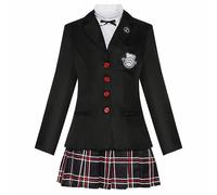 Charous Anime Game Persona 5 Cosplay Yoshizawa Kasumi Costume,Women's JK Pleated Skirt Set For Manga Perform Cosplay
