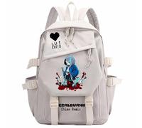 Charous Anime Game UNDERTALE Sans Cartoon Print Nylon Backpack,Multi-functional School College Bag for Manga Fans Cosplay