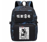 Charous Anime Kaiju No.8 Kafka Cartoon Canvas Backpack,Camouflage Color School Bag for Manga Kaiju No.eight Fans Cosplay