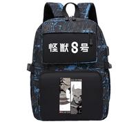 Charous Anime Kaiju No.8 Kafka Cartoon Canvas Backpack,Camouflage Color School Bag for Manga Kaiju No.eight Fans Cosplay