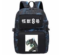 Charous Anime Kaiju No.8 Kafka Cartoon Print Canvas Backpack,Camouflage Color School College Bag for Manga Fans Cosplay