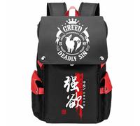 Charous Anime The Seven Deadly Sins Fox's Sin of Greed Cartoon Backpack Oxford Cloth School Bag for Manga Fans Cosplay