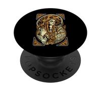 Charra Catrina Mexican Sugar Skull Women Chicana Chingona PopSockets Adhesive PopGrip