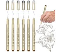 CHARSOCO 01 Micro Pen, Brown Fine Point Pen with Waterproof Archival Ink, 0.25mm Fineliner Ink Pens for Artist Illustration, Sketching, Anime, Manga, Technical Drawing and Scrapbooking