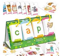 Chart for CVC Word Games Flash Cards for Alphabet Flash Cards for Double-Sided Word Builder Cards with Short Vowel Sounds Spelling Game for Home For use by those aged 15 and above