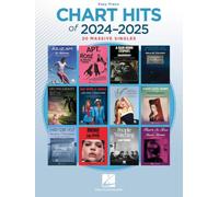 Chart Hits of 2024-2025 - Easy Piano Songbook with Sheet Music | 20 Pop Hits with Chord Symbols and Full Lyrics | Piano Solo Arrangements by Billie Eilish Sabrina Carpenter Bruno Mars Ed Sheeran