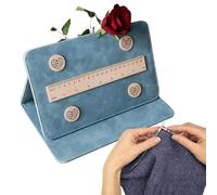Chart Holder Knitting Tool,Knitting Tool Accessories,Cross Stitch Supplies and Accessories,Needle Arts Pattern Holder Chart Keeper, Magnetic Board for Cross Stitch (Blue)