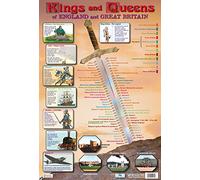 Chart Media Kings & Queens of England & Great Britain History Poster/Wallchart - School History Resource - 60 x 40 cm