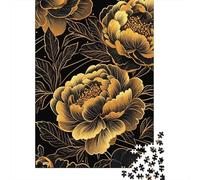 Chart Your Path Through Black Gold Flower - 1000 Piece Wooden Puzzle Adventure, A Blend of Challenge And Learning for The Whole Family